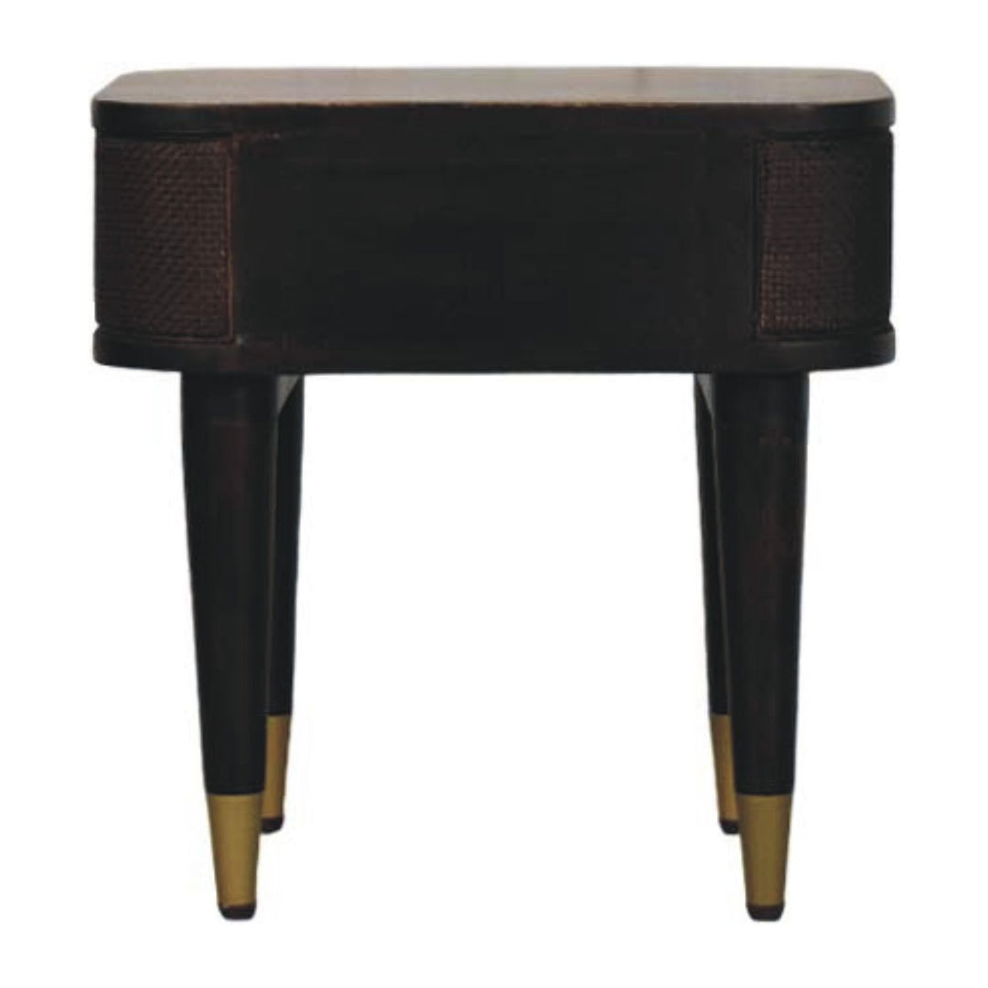 Solid Wood Belmont Bedside,Mocha Tone,1-Drawer