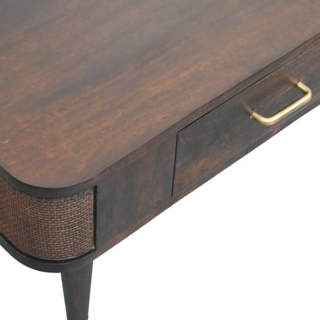 Solid Wood Belmont Coffee Table,Brown,1-Drawer