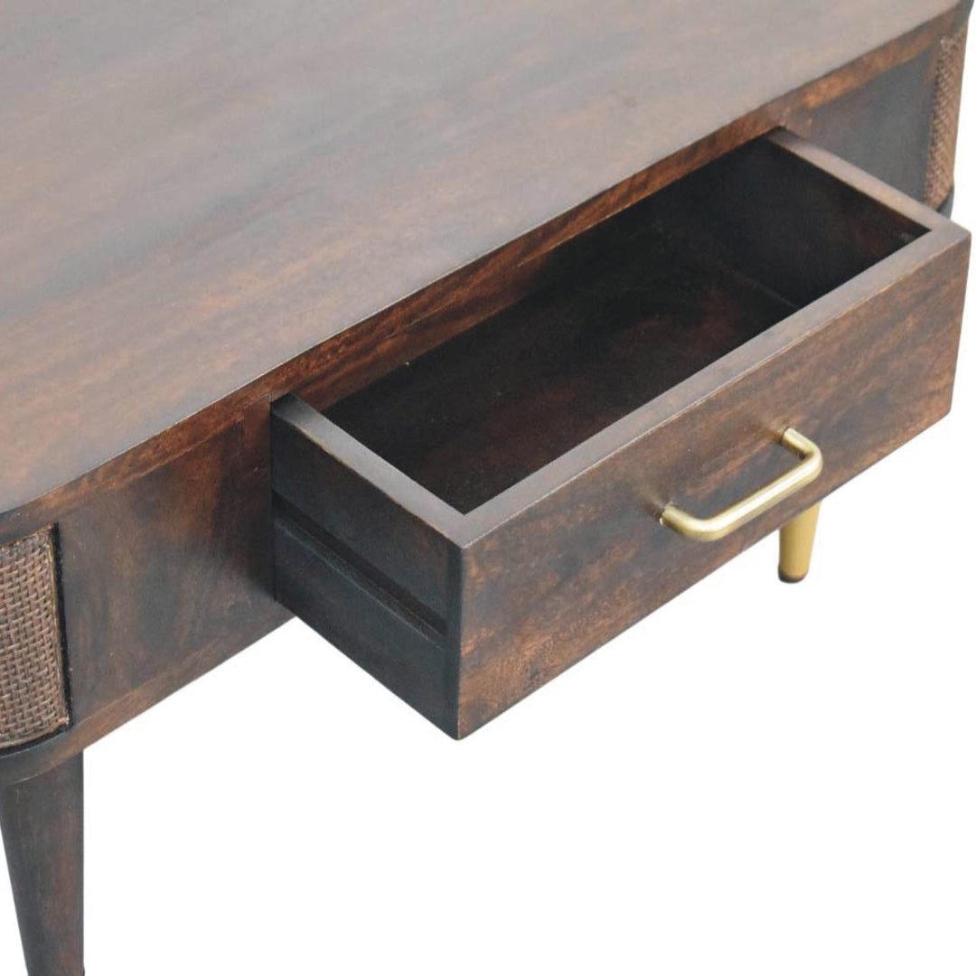 Solid Wood Belmont Coffee Table,Brown,1-Drawer