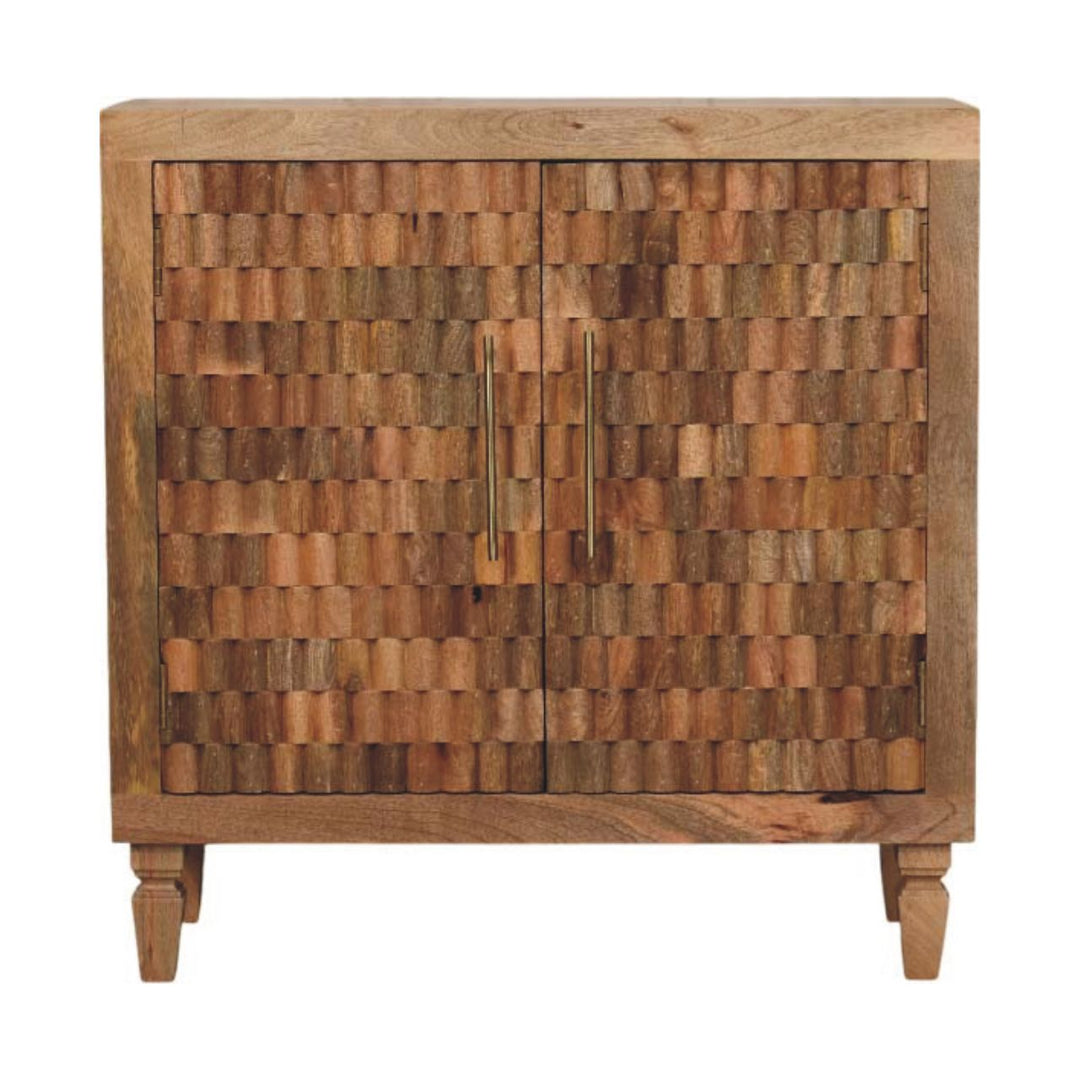 Solid Wood Marbella Cabinet,Brown,2-Drawers