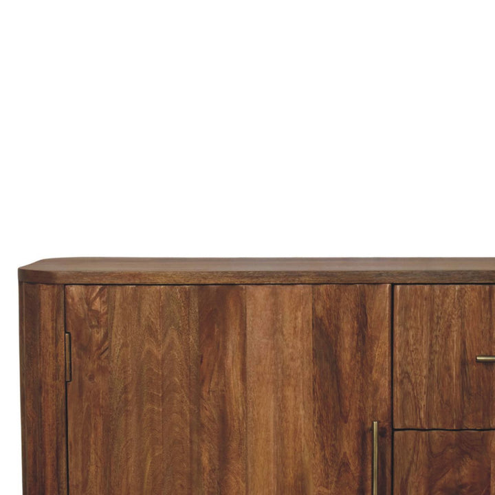 Solid Wood Montara Sideboard,Beige,2-Doors,3-Drawers