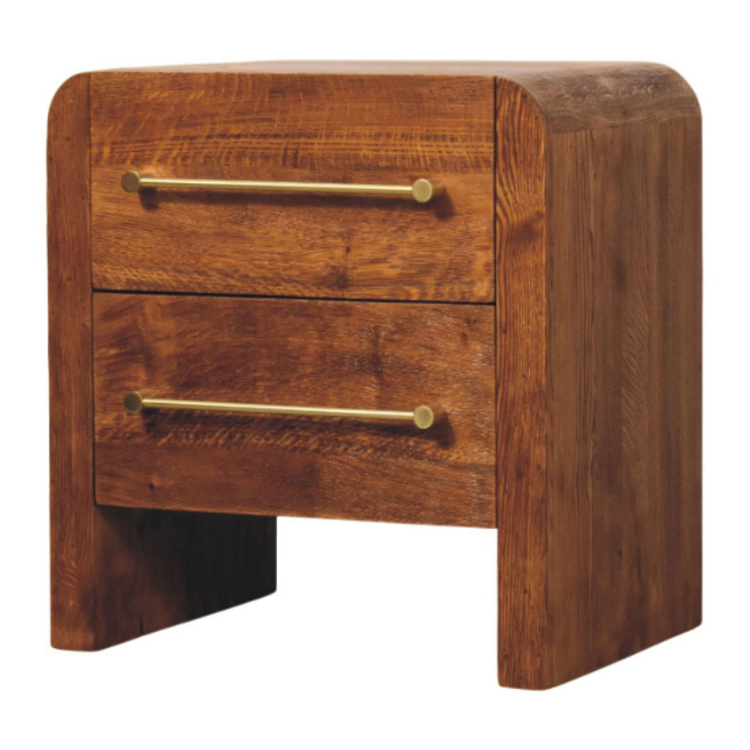 Solid Wood Oakline Two Drawer Unit, Brown,2-Drawers