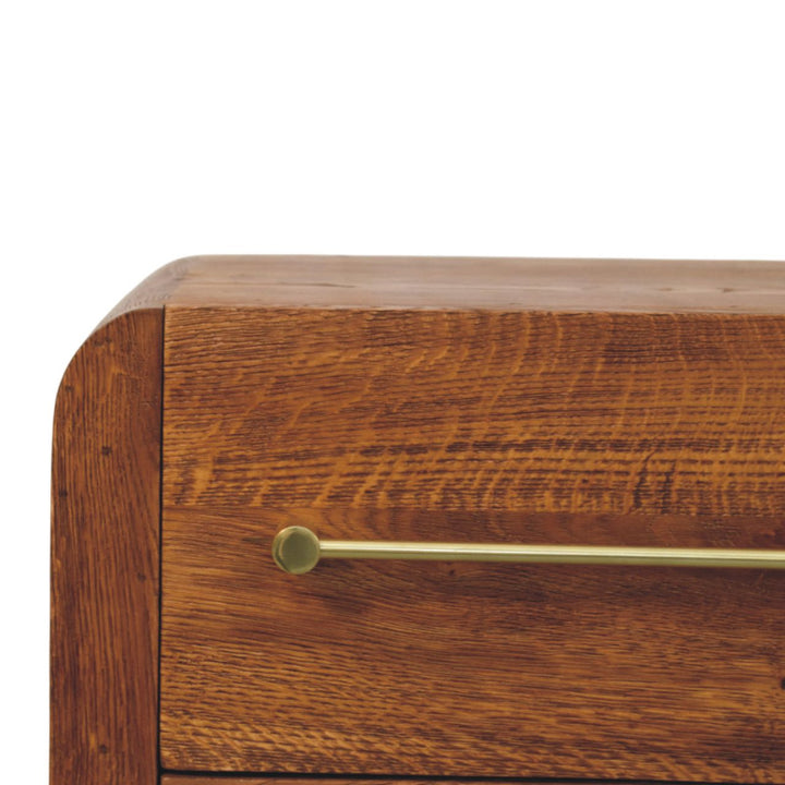 Solid Wood Oakline Two Drawer Unit, Brown,2-Drawers