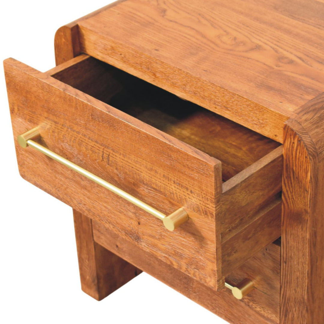 Solid Wood Oakline Two Drawer Unit, Brown,2-Drawers