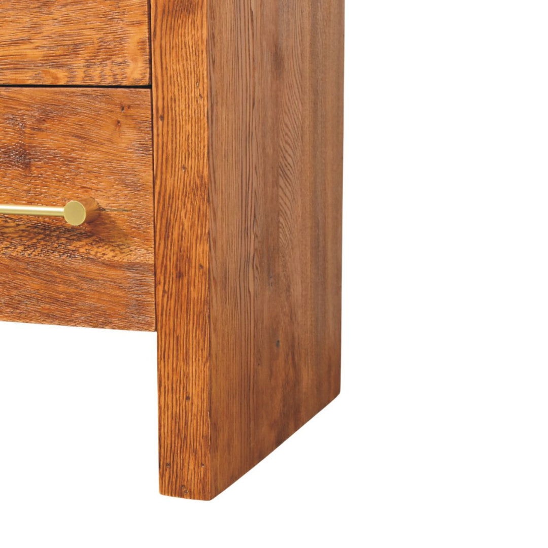 Solid Wood Oakline Two Drawer Unit, Brown,2-Drawers