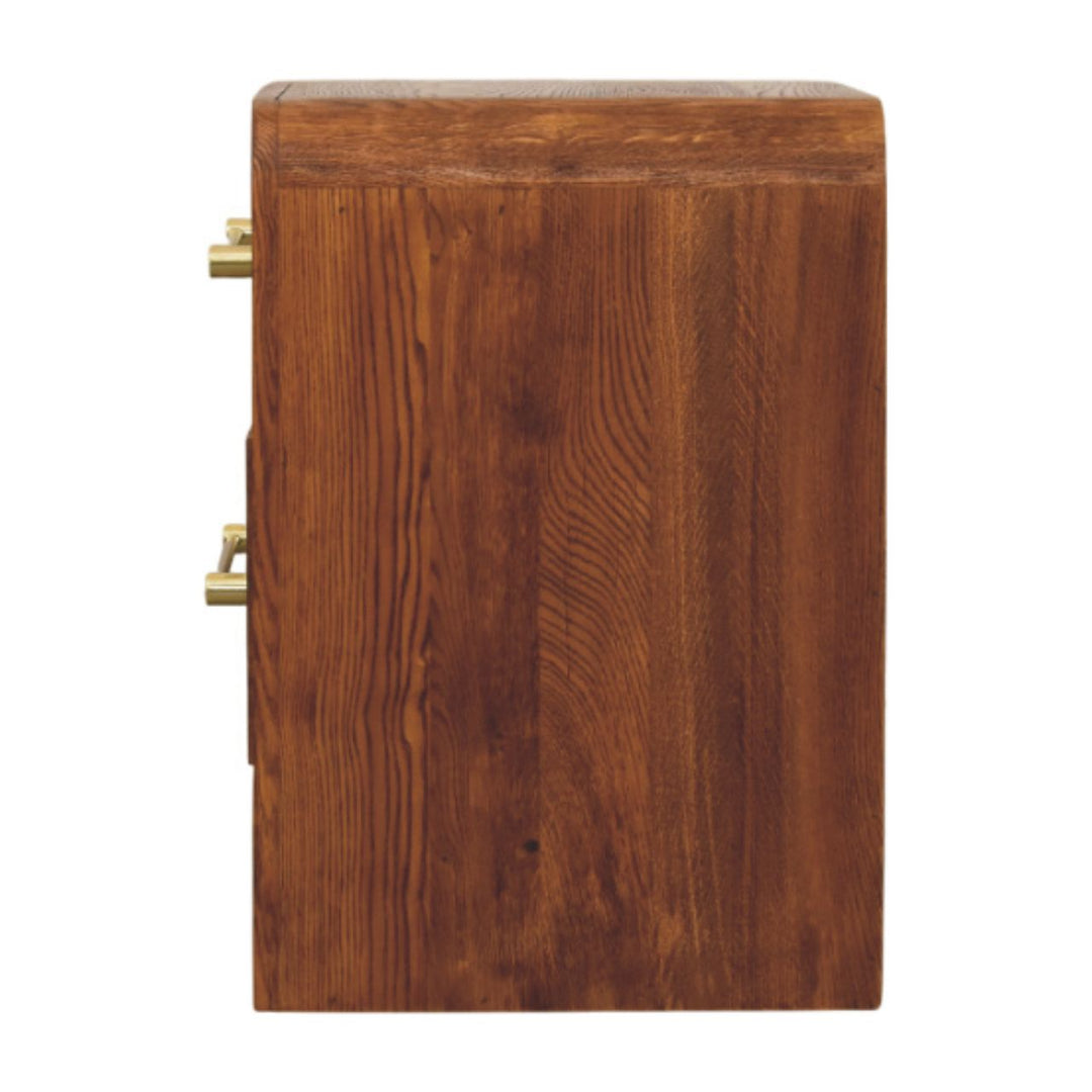 Solid Wood Oakline Two Drawer Unit, Brown,2-Drawers