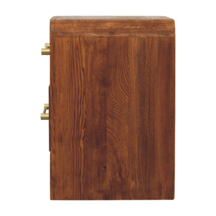 Solid Wood Oakline Two Drawer Unit, Brown,2-Drawers