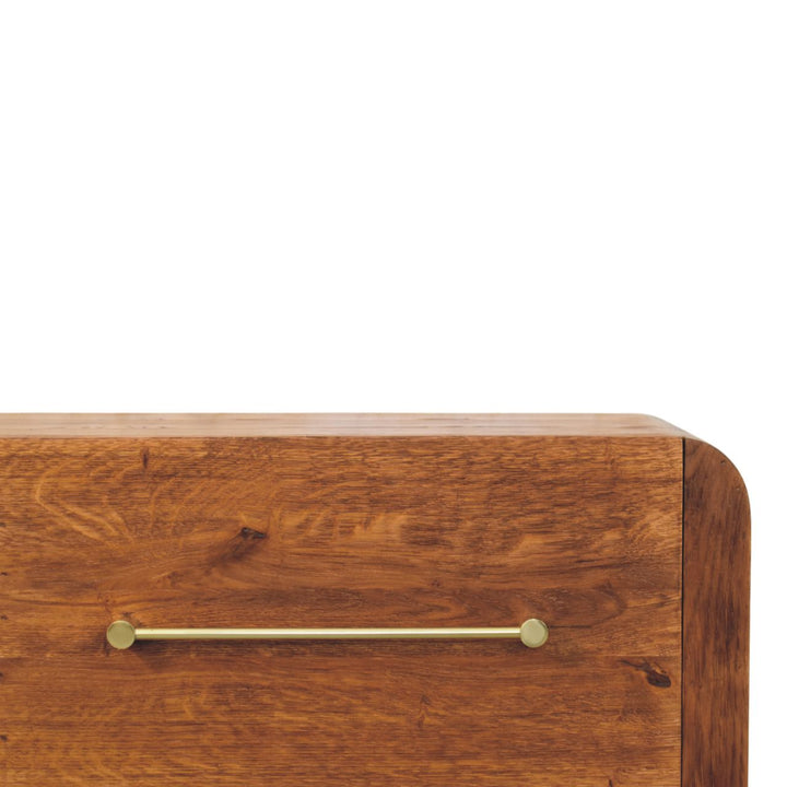 Solid Wood Oakline Four Drawer Chest,Brown,4-Drawers