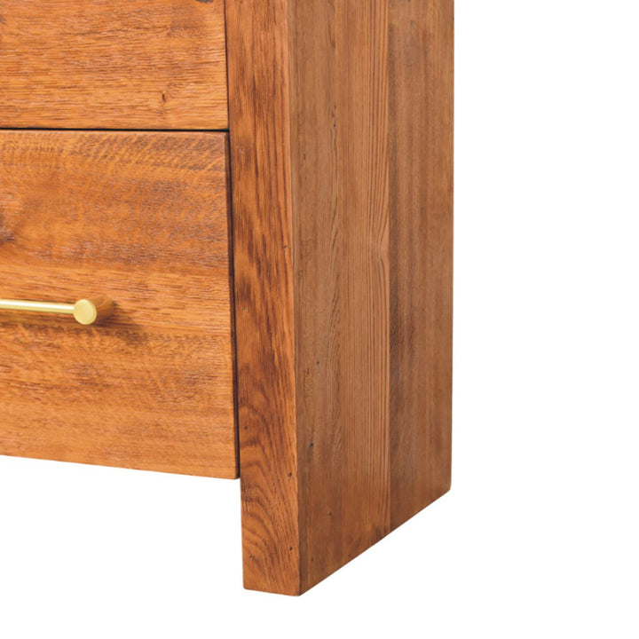Solid Wood Oakline Four Drawer Chest,Brown,4-Drawers