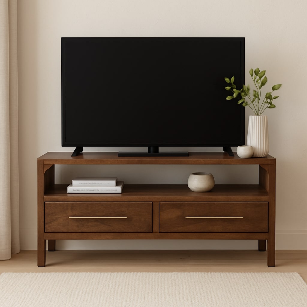 Solid Wood Arc-Line Media Console