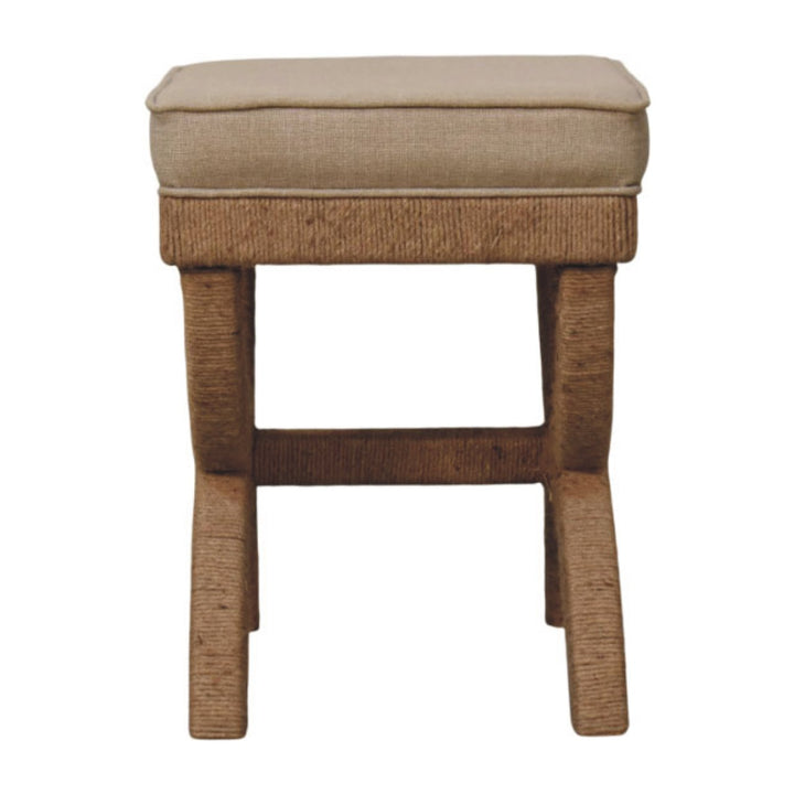 Artisan Furniture Solid Wood Rattan Arch Bench