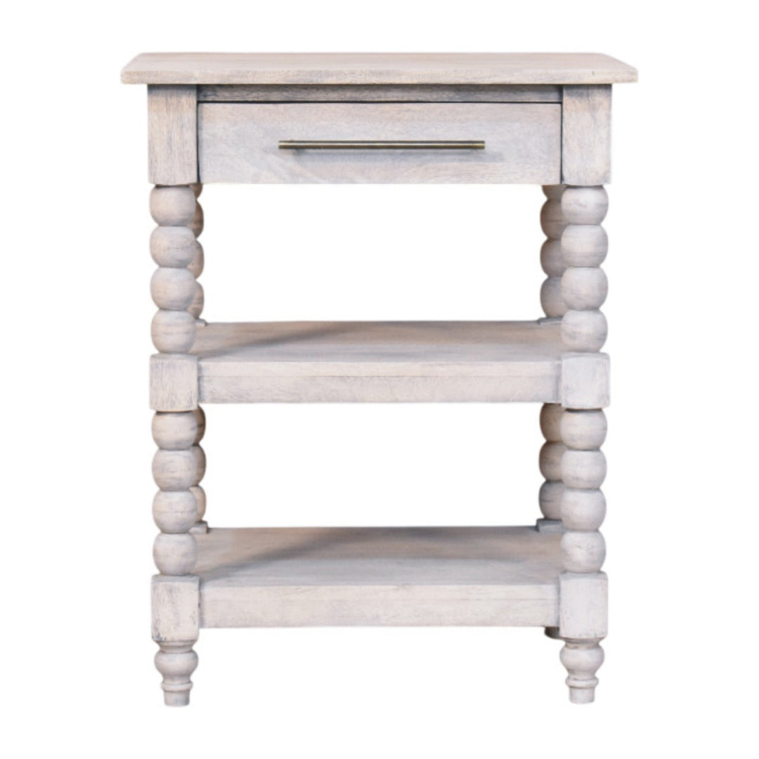Solid Wood Barclay Acid Wash Side Table