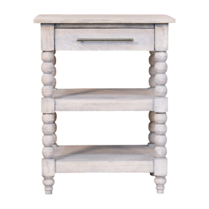 Solid Wood Barclay Acid Wash Side Table
