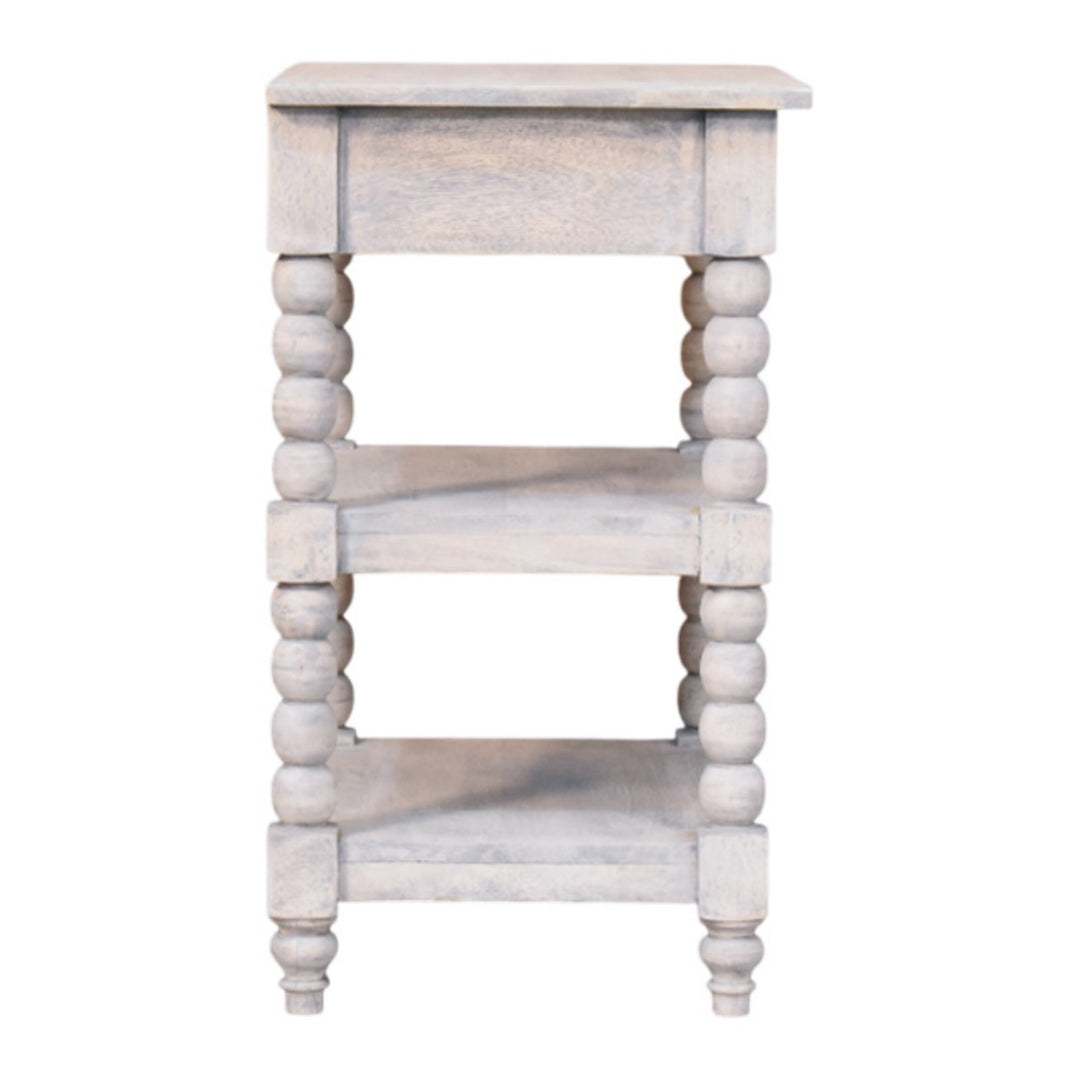 Solid Wood Barclay Acid Wash Side Table
