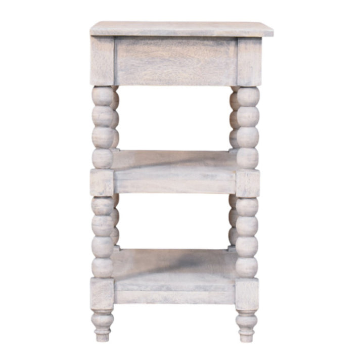 Solid Wood Barclay Acid Wash Side Table