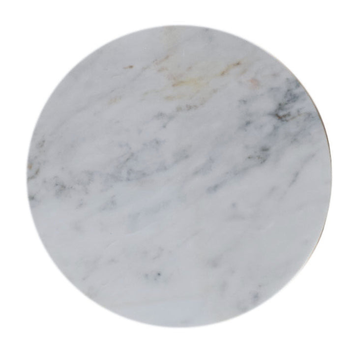 Artisan Furniture Solid Wood Marble Top Bulla Side Table