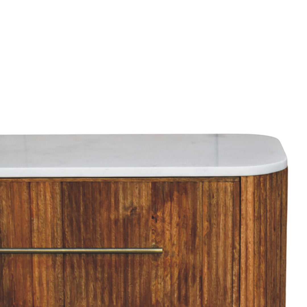 Artisan Furniture Solid Wood Beaumont Marble Bedside