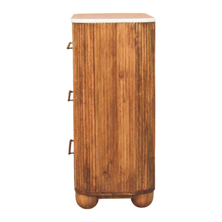 Artisan Furniture Solid Wood Beaumont Marble Bedside