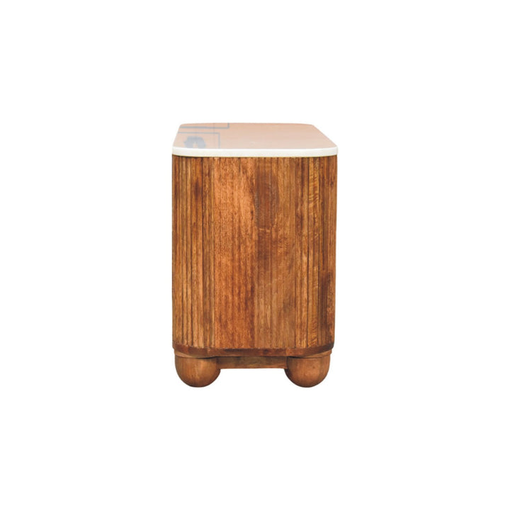 Artisan Furniture Solid Wood Beaumont Marble Shoe Cabinet