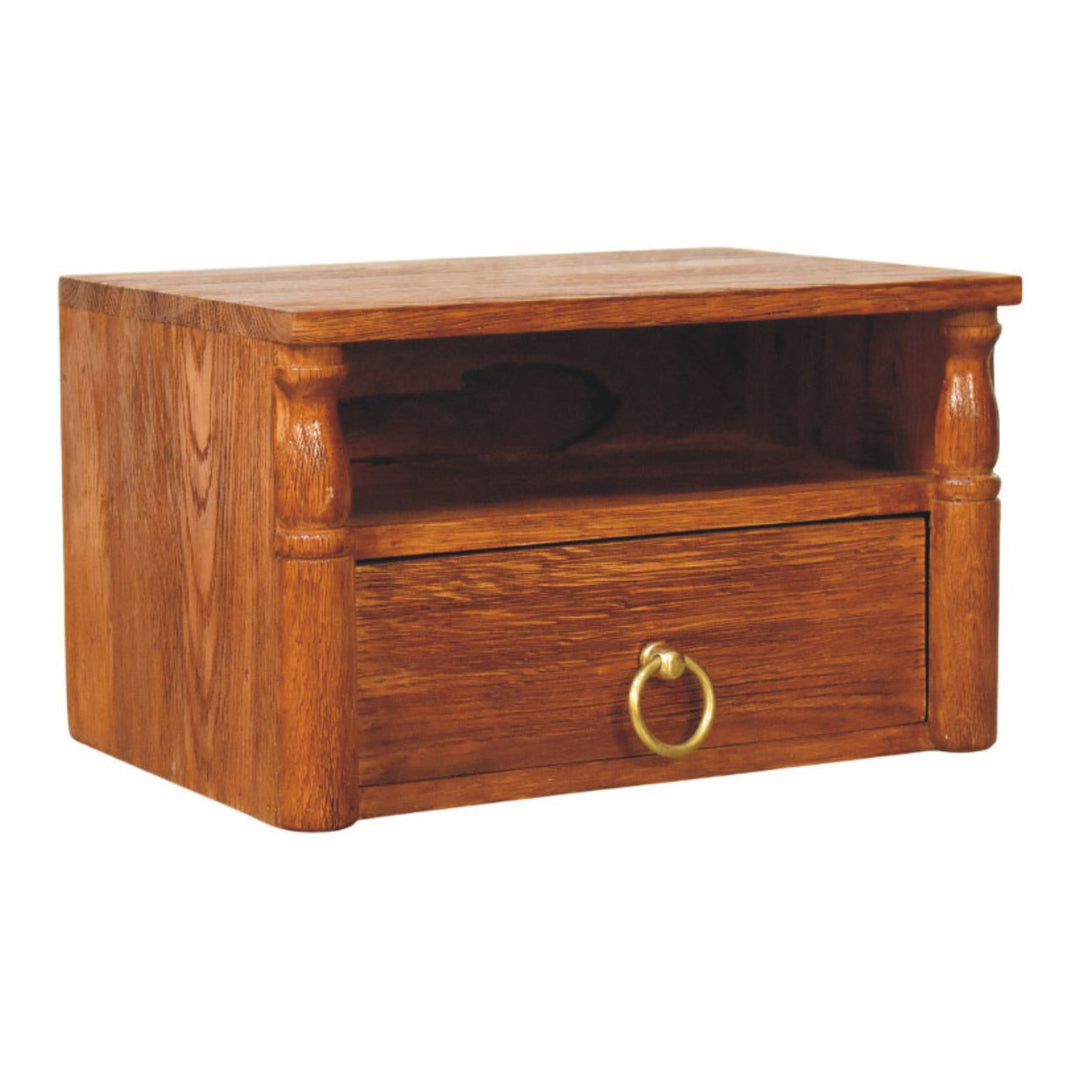 Artisan Furniture Solid Wood Turned Pillar Wall Nightstand