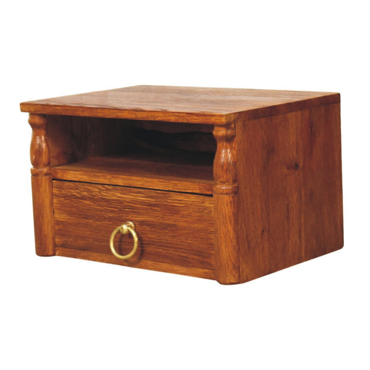 Artisan Furniture Solid Wood Turned Pillar Wall Nightstand