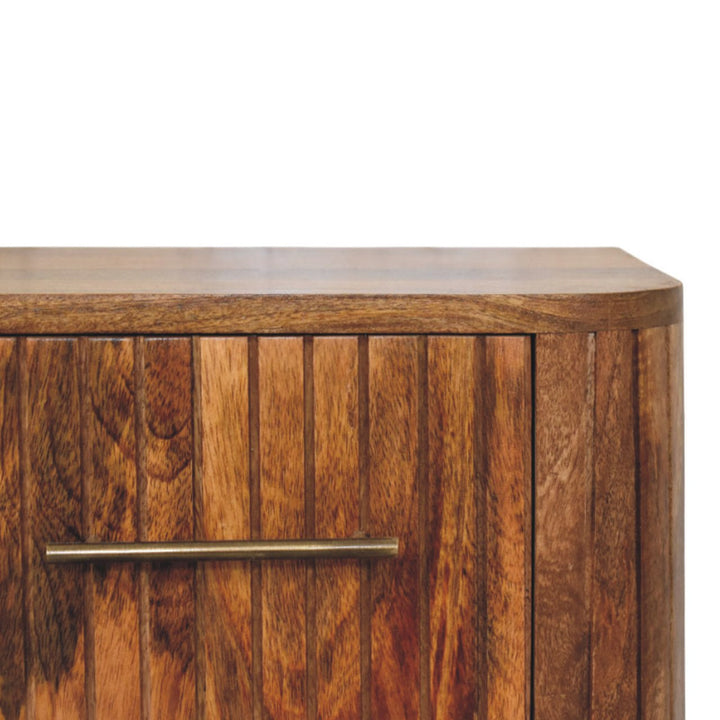 Artisan Furniture Solid Wood Fluted Bedside with Drawers