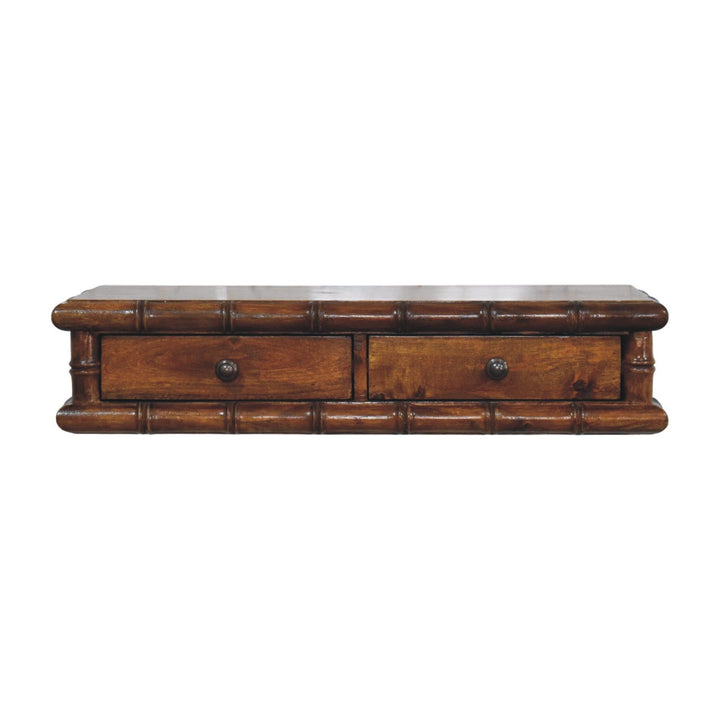 Bamboo Two Drawer Console Table