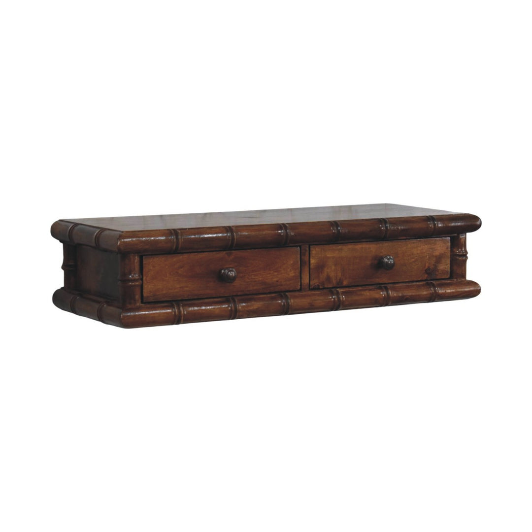 Bamboo Two Drawer Console Table