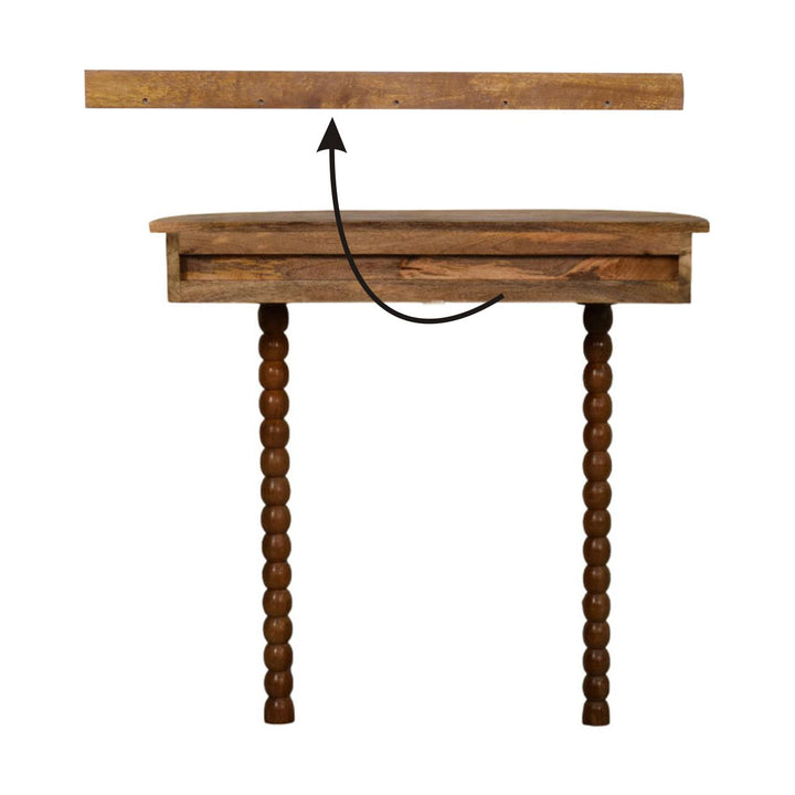 Solid Wood Spindle Radiator Console Table