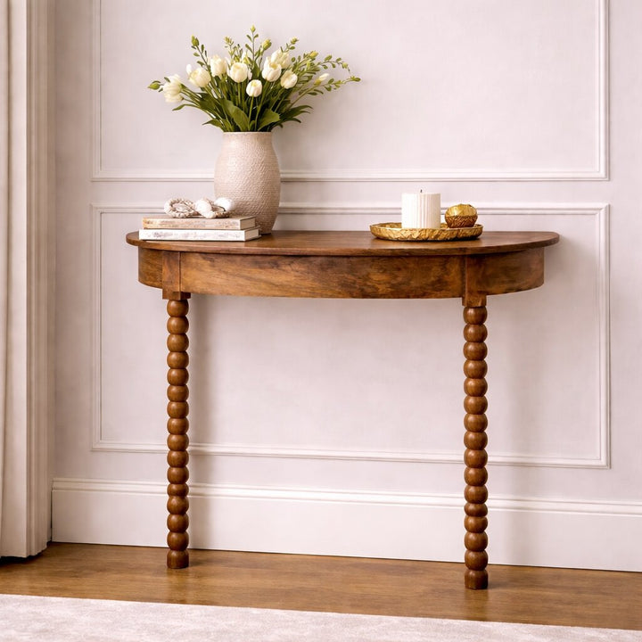 Solid Wood Spindle Radiator Console Table