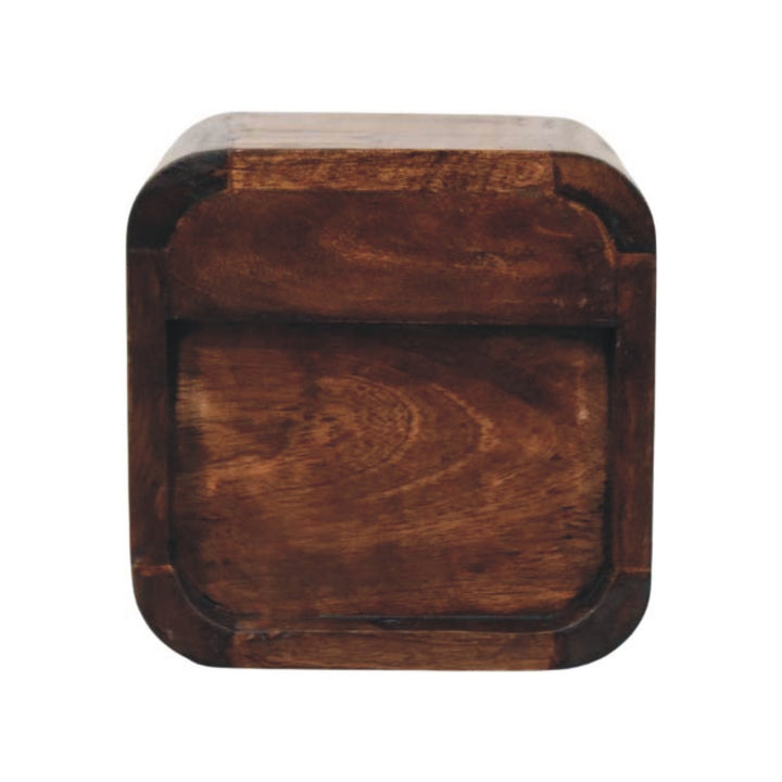 Solid Wood Curved Wall Mounted Bedside