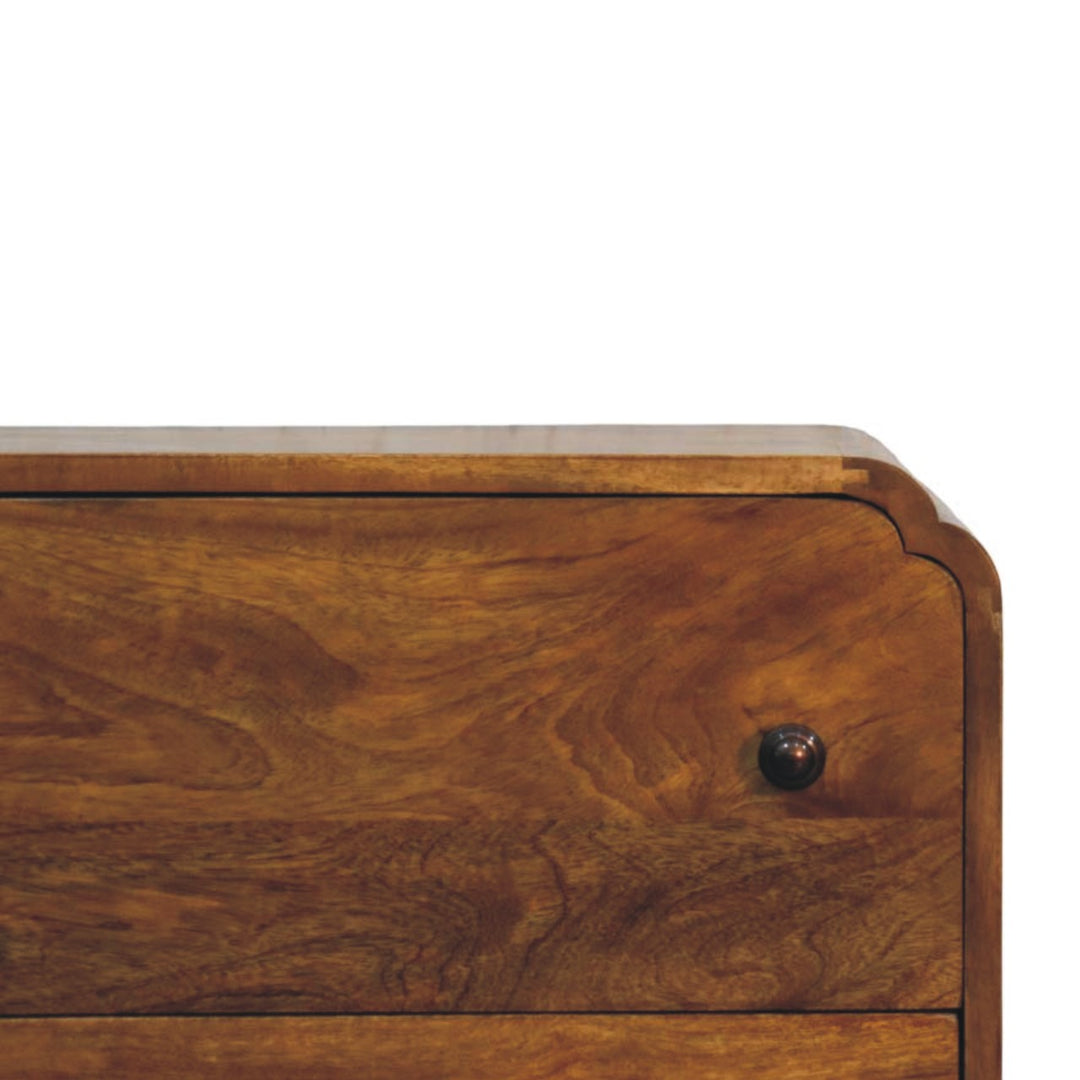 Solid Wood Scalloped Edge Chest