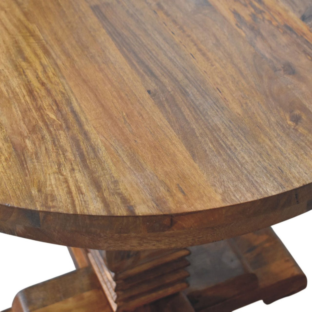 Solid Wood Round Pedestal Dining Table