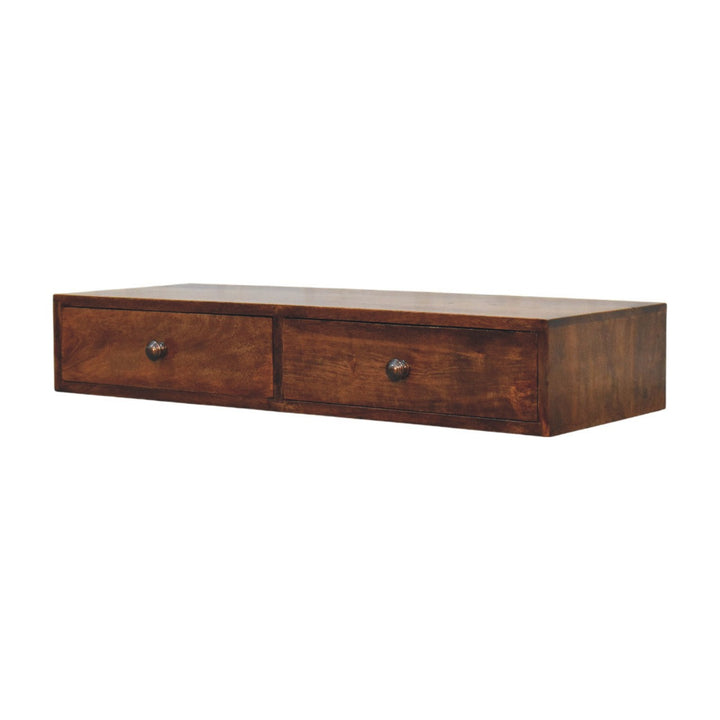 Solid Wood Roasted Almond Slim Console