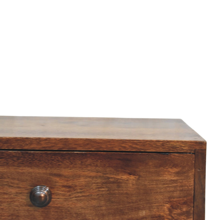 Solid Wood Roasted Almond Slim Console