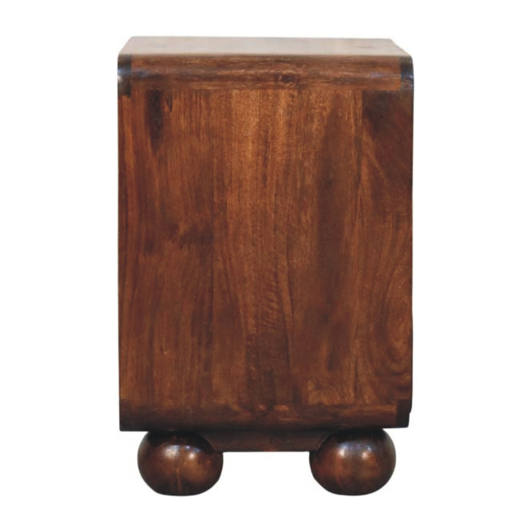 Solid Wood California Walnut Rattan Bedside