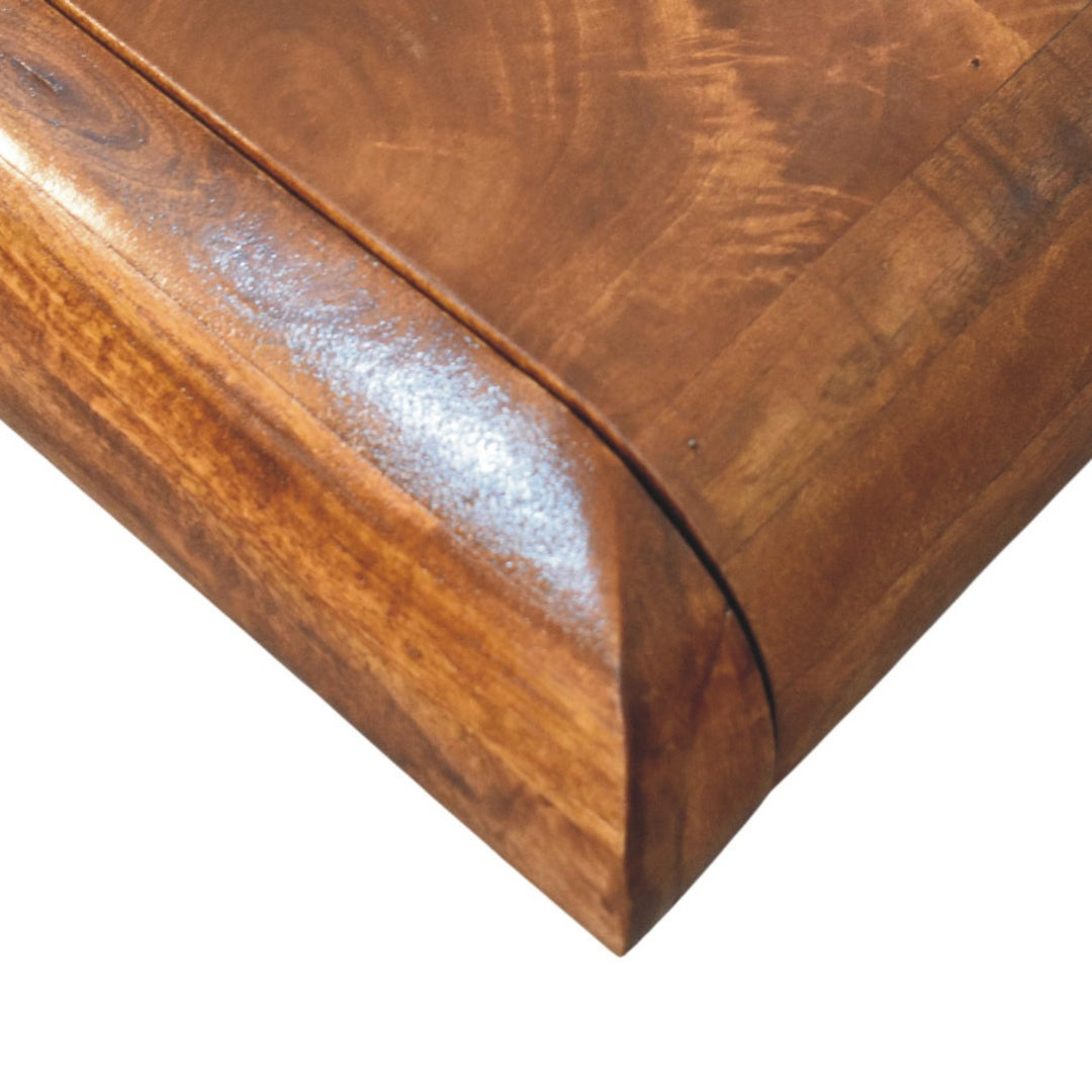Solid Wood Solis Linear Console 3 Drawers brown