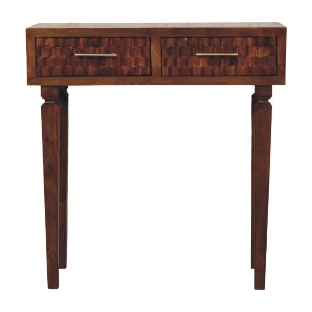 Solid Wood Cadiz Textured Console Table