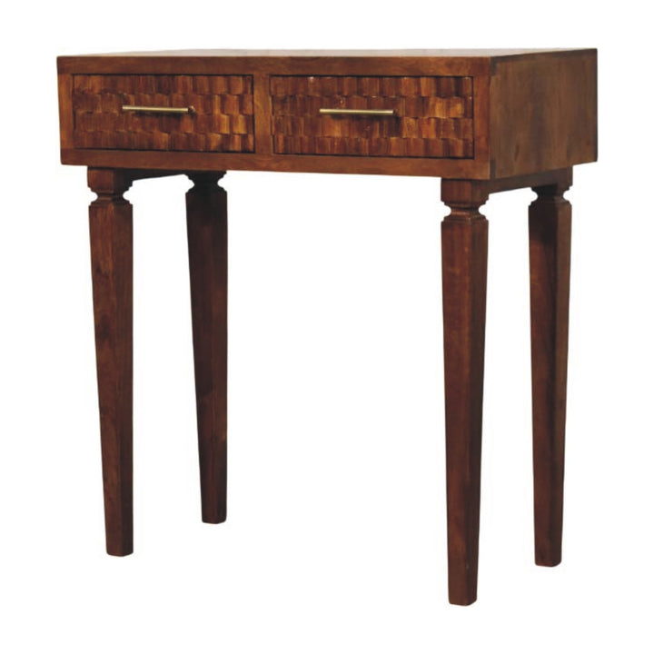 Solid Wood Cadiz Textured Console Table