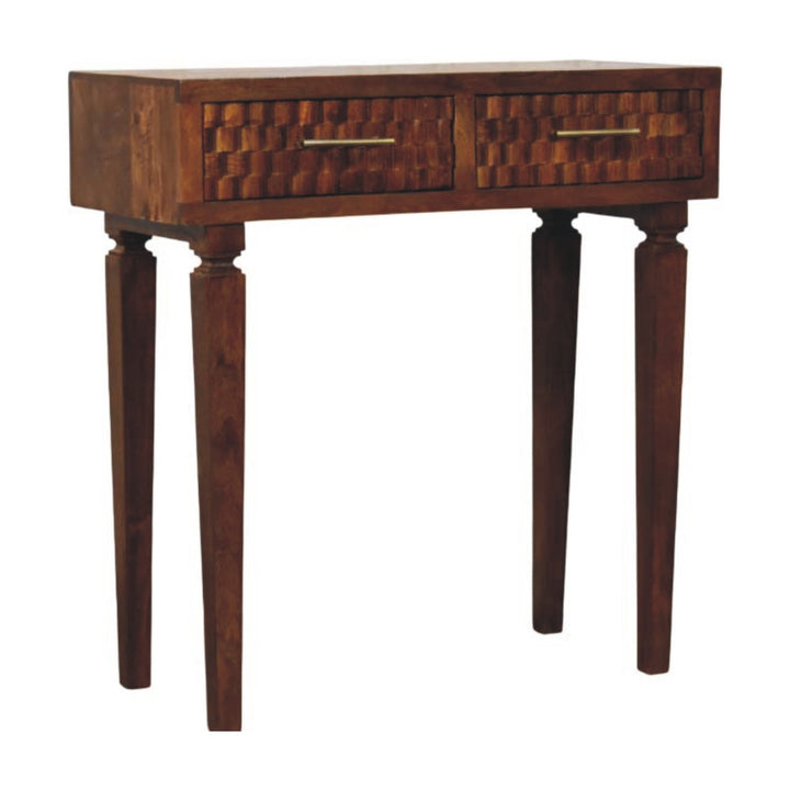Solid Wood Cadiz Textured Console Table