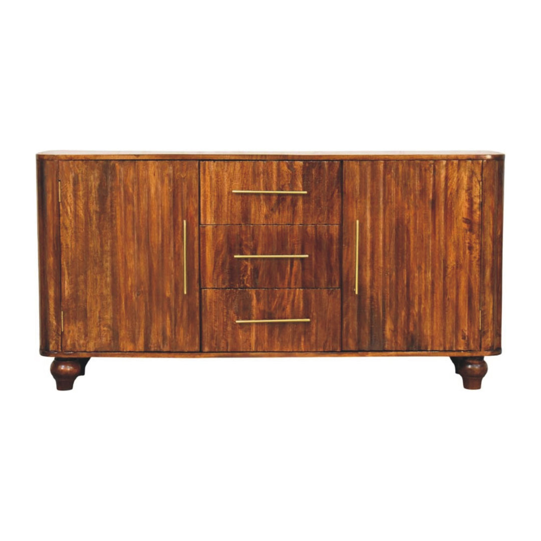Solid Wood Chestnut Curve Sideboard