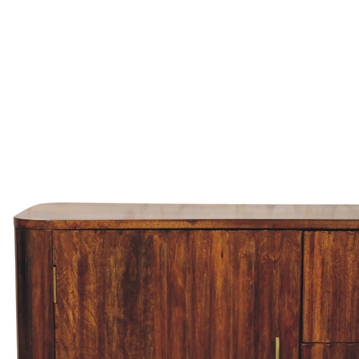 Solid Wood Chestnut Curve Sideboard
