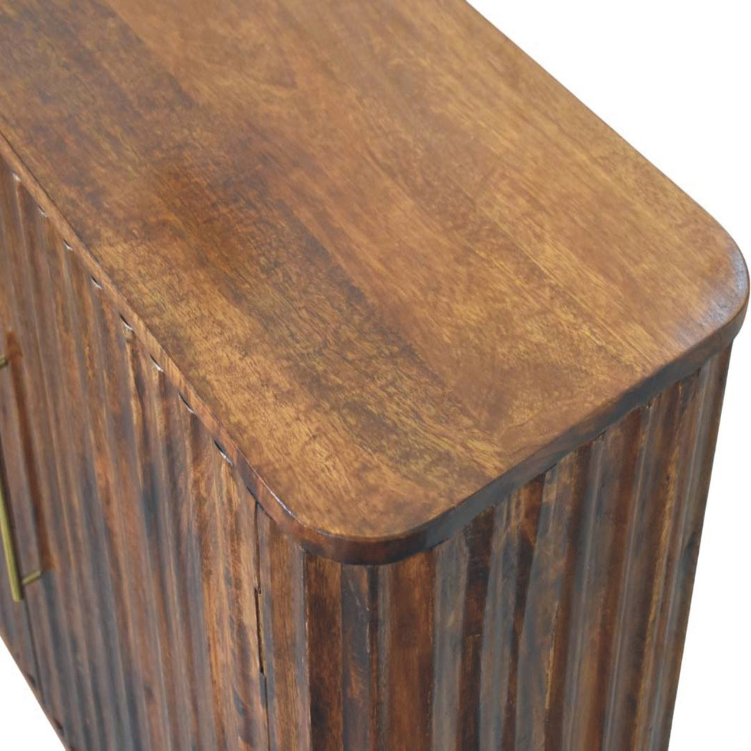 Solid Wood Chestnut Curve Sideboard
