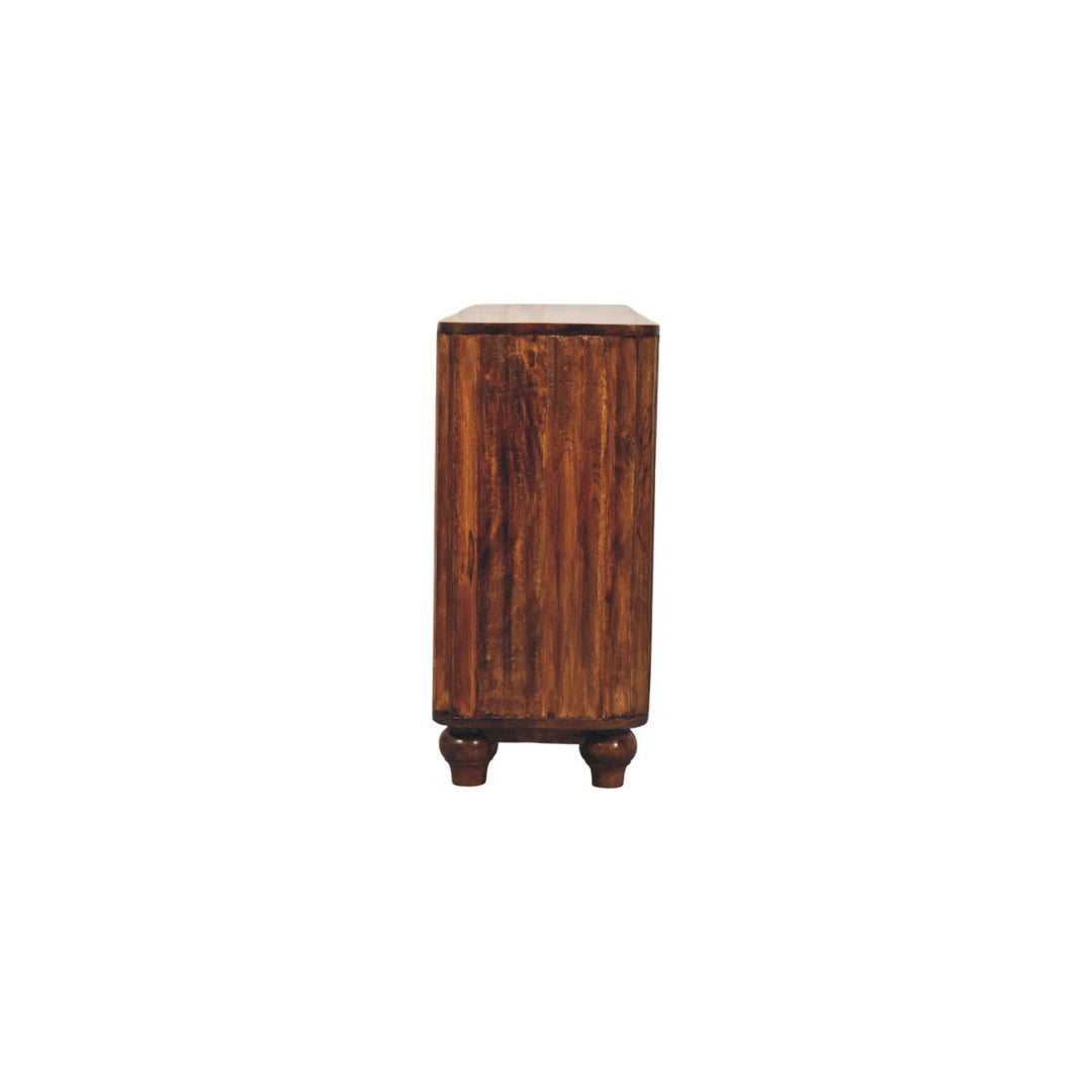Solid Wood Chestnut Curve Sideboard