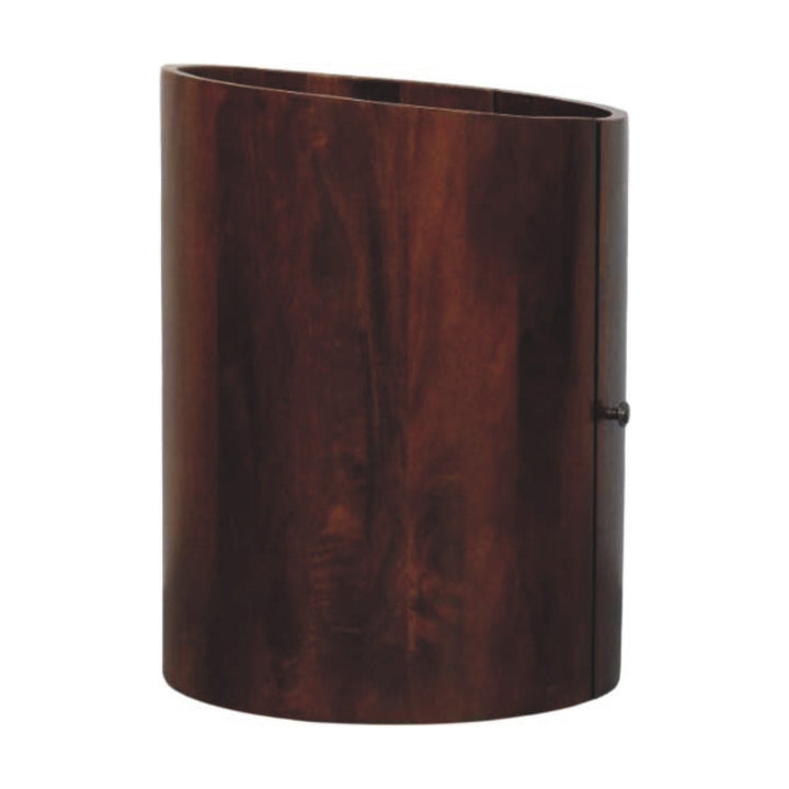 Solid Wood Winewood Round Side Cabinet
