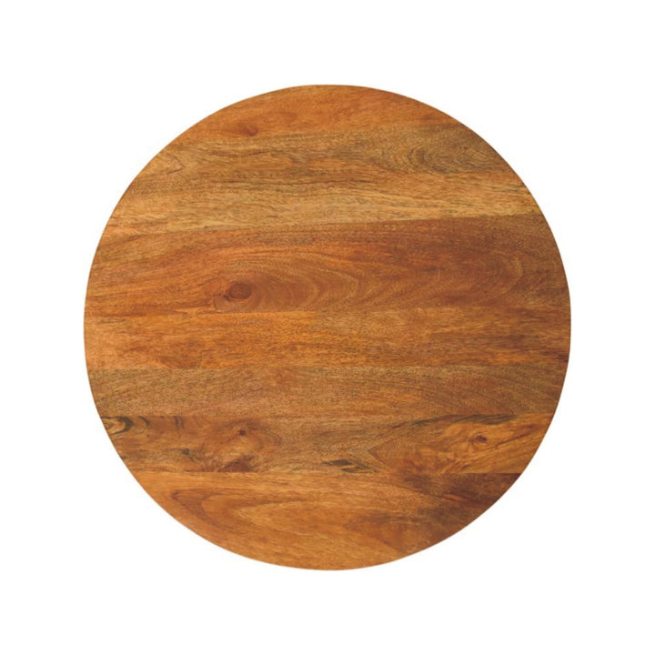 Solid Wood Round Fluted Coffee Table