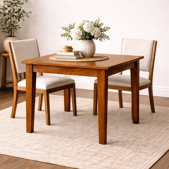 Solid Wood Golden Teak Solid Wood Dining Table
