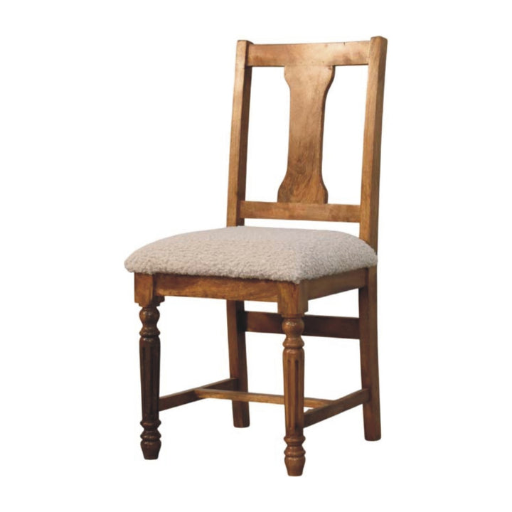 Solid Wood Writing Chair with Turned Legs