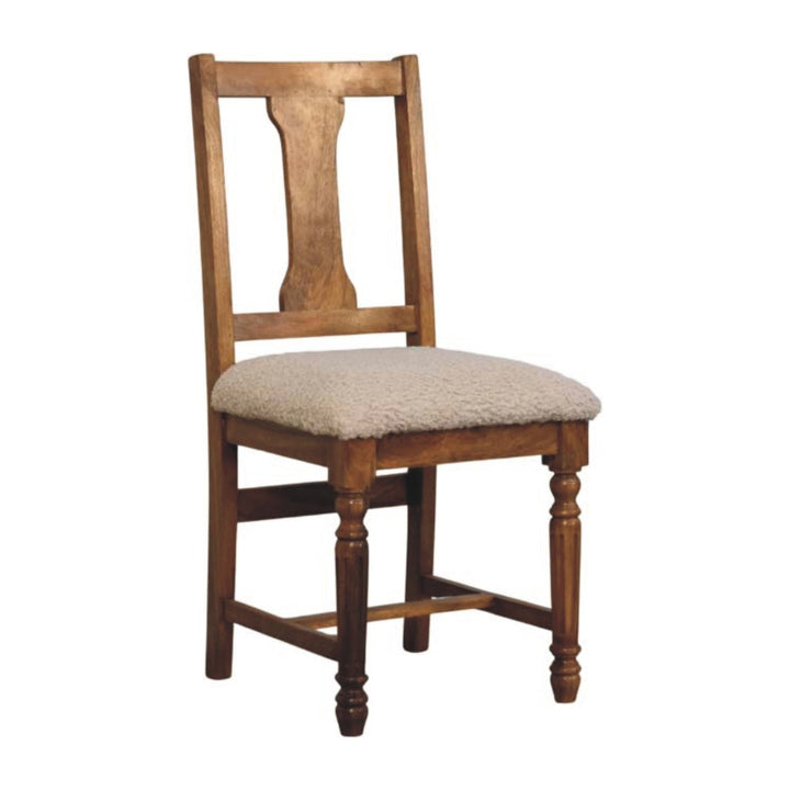 Solid Wood Writing Chair with Turned Legs