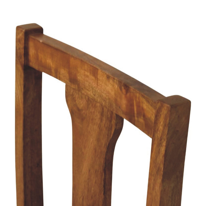 Solid Wood Writing Chair with Turned Legs